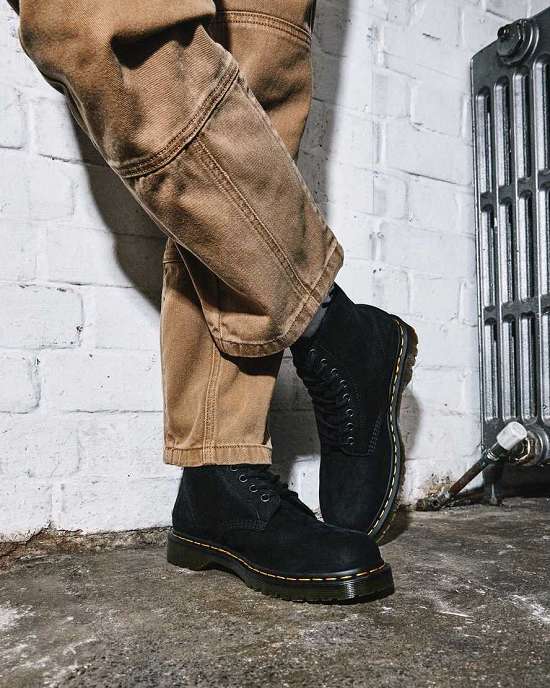 Botines Dr. Martens 1460 Pascal Nubuck Mujer Negros MX-84190